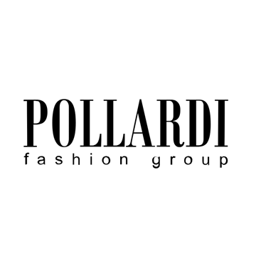 Logo des Modekonzerns Pollardi mit schwarzer Schrift auf weißem Hintergrund, wie im Brautatelier bei Dornröschen in Nürnberg zu sehen.